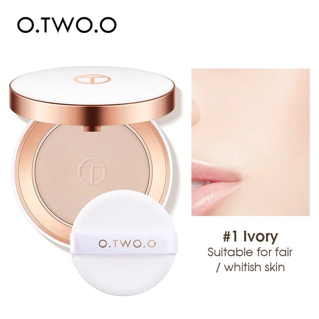 O.TWO.O Silk Pressed Setting Powder — Oil - Control, Waterproof, Long - Lasting Matte Finish | 3 Shades - Mzunye