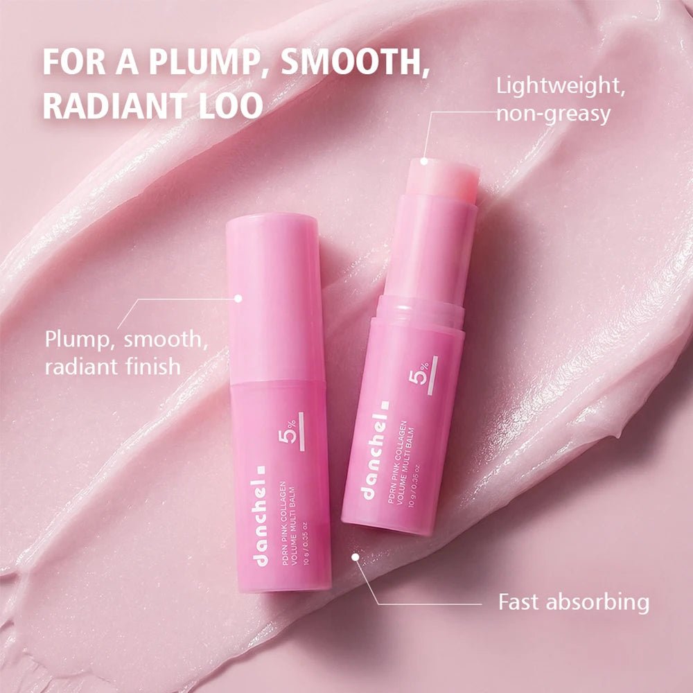 PDRN Pink Collagen Volume Balm Stick | Anti - Aging, Firming & Wrinkle Filler for Eyes, Neck & Forehead - Mzunye