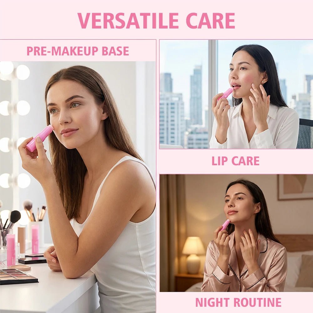 PDRN Pink Collagen Volume Balm Stick | Anti - Aging, Firming & Wrinkle Filler for Eyes, Neck & Forehead - Mzunye