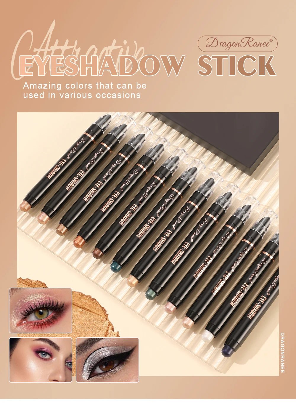 Pearlescent Eyeshadow Pen — One - Touch Waterproof Shimmer Liquid Eye - Mzunye