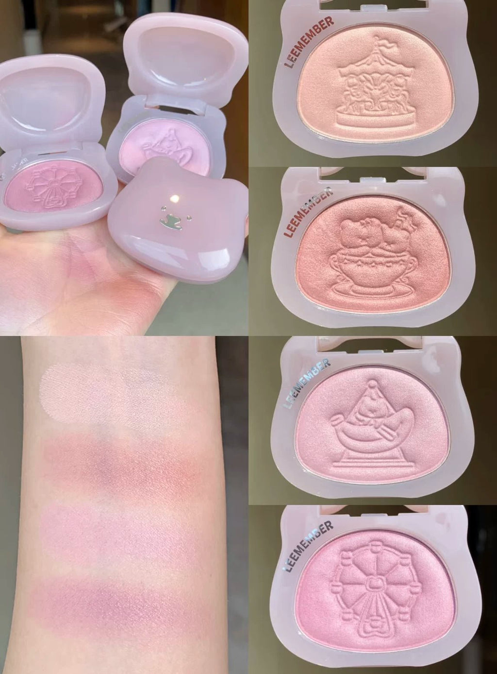 Pearlescent Satin Blush Powder — Multi - Purpose Summer Glow in 8 Shades - Mzunye