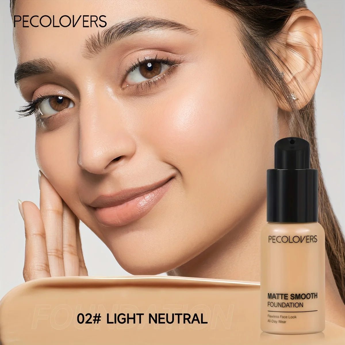 PECOLOVERS Matte Liquid Foundation — Full Coverage, All - Day Oil Control - Mzunye