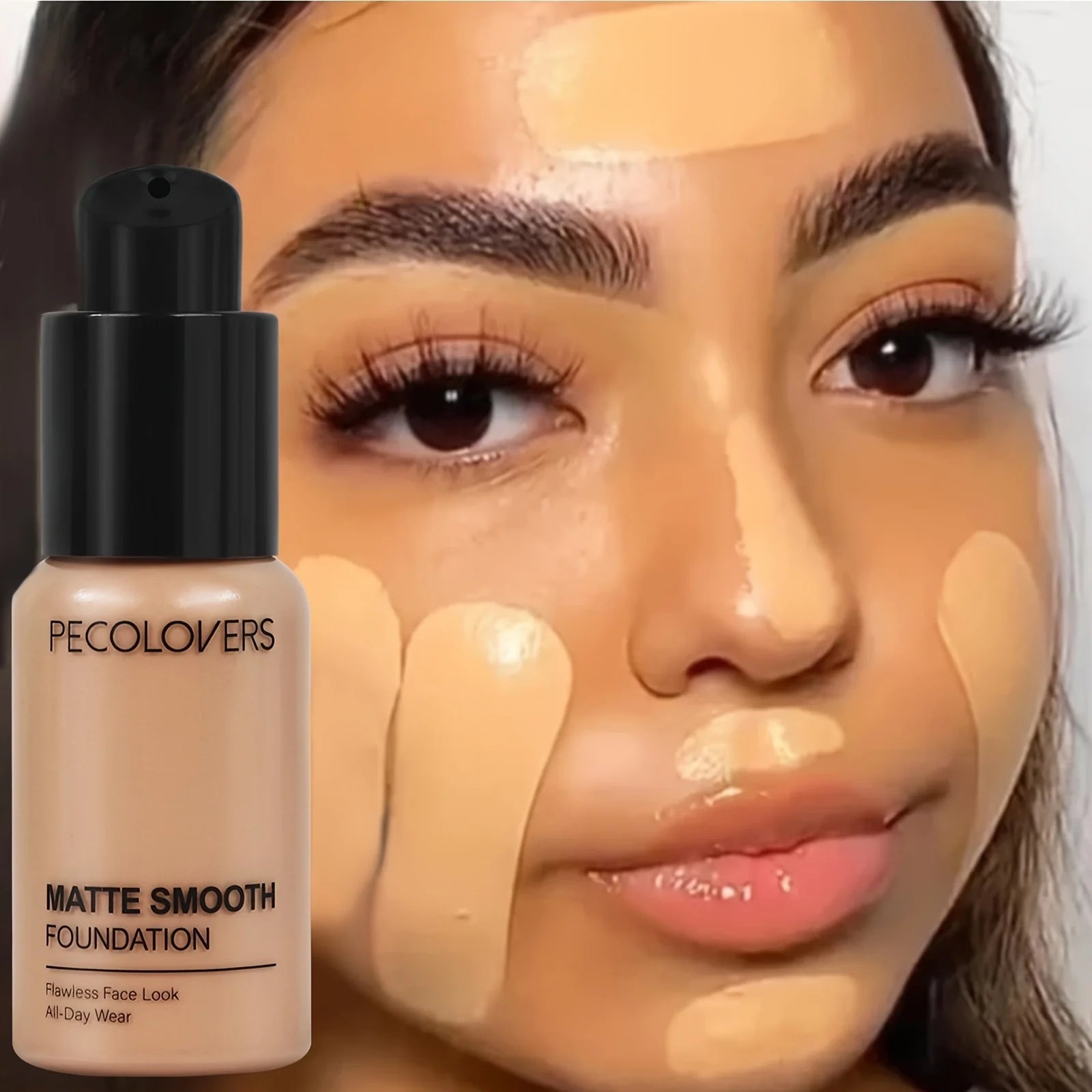 PECOLOVERS Matte Liquid Foundation — Full Coverage, All - Day Oil Control - Mzunye