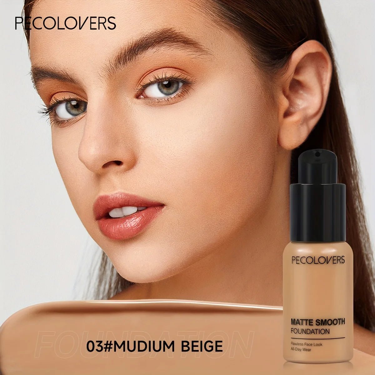PECOLOVERS Matte Liquid Foundation — Full Coverage, All - Day Oil Control - Mzunye