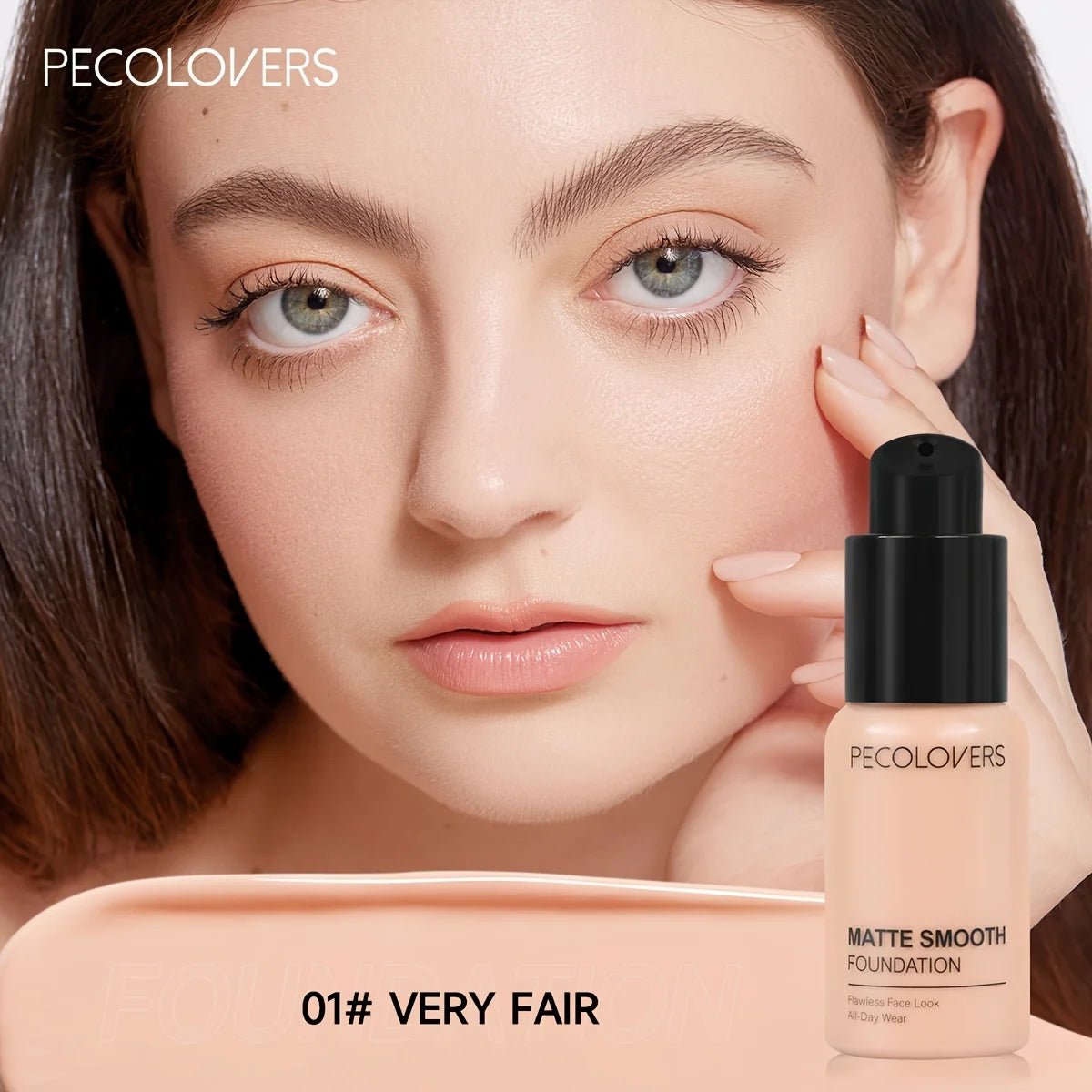 PECOLOVERS Matte Liquid Foundation — Full Coverage, All - Day Oil Control - Mzunye