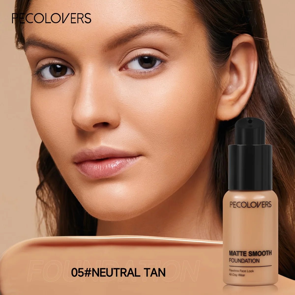 PECOLOVERS Matte Liquid Foundation — Full Coverage, All - Day Oil Control - Mzunye