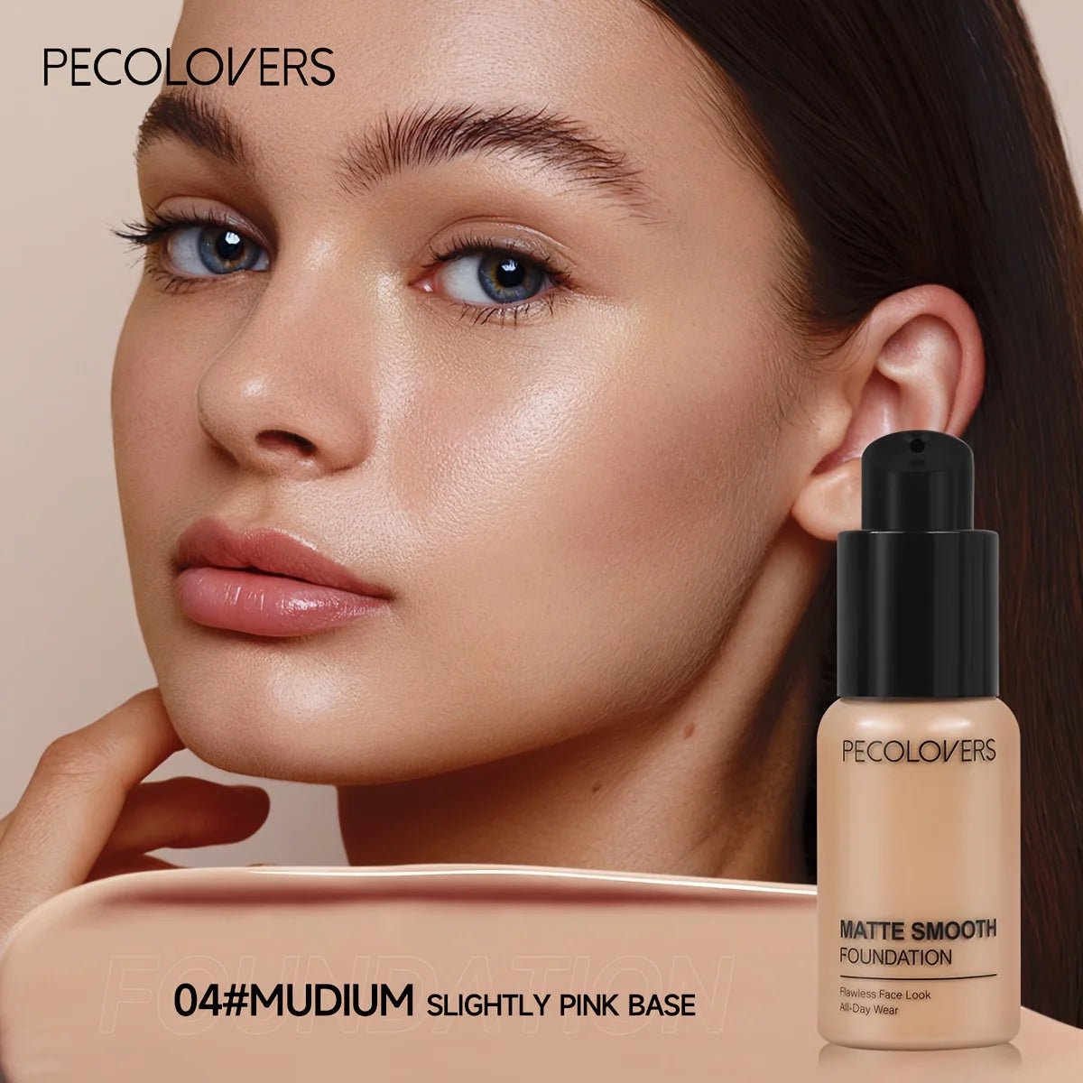 PECOLOVERS Matte Liquid Foundation — Full Coverage, All - Day Oil Control - Mzunye