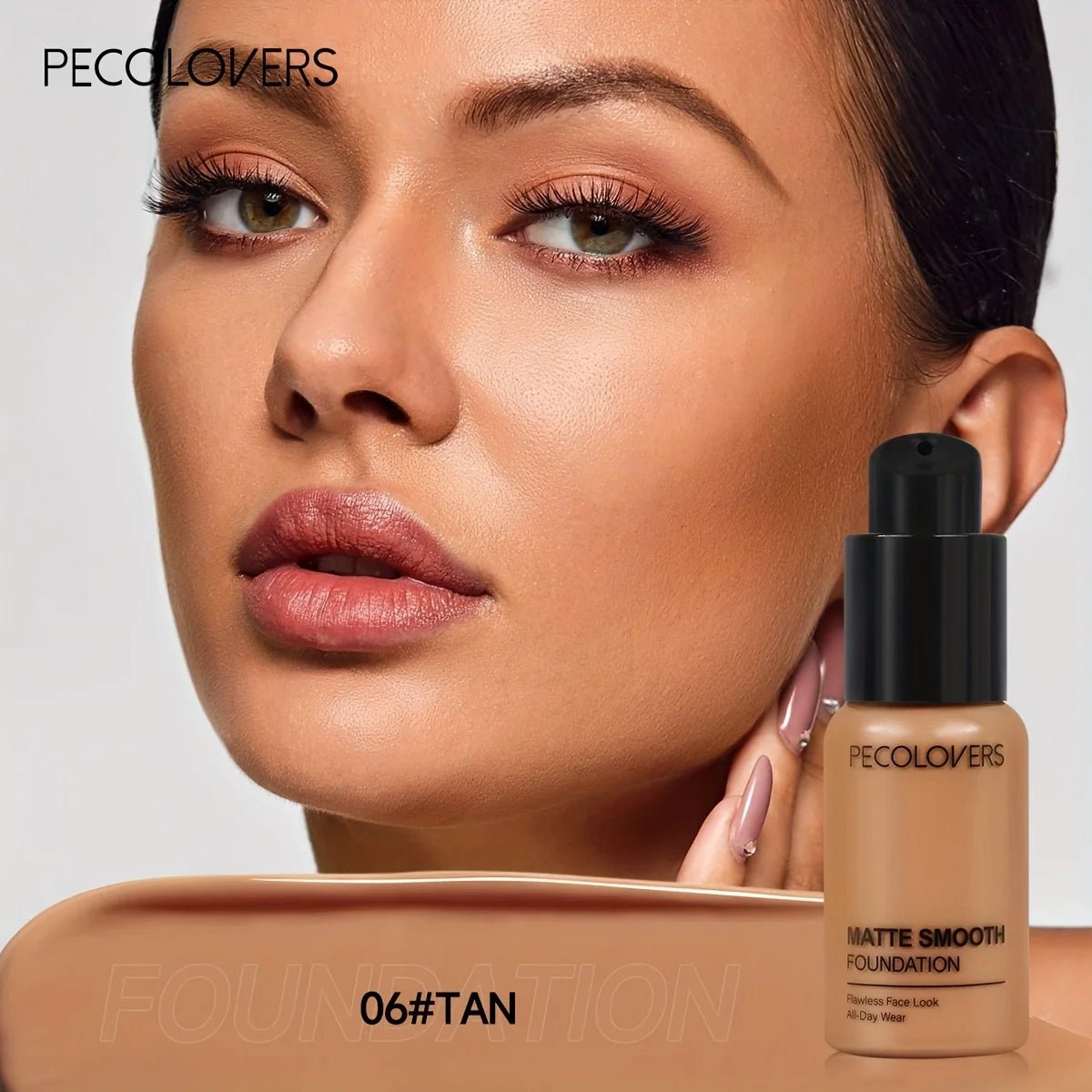 PECOLOVERS Matte Liquid Foundation — Full Coverage, All - Day Oil Control - Mzunye