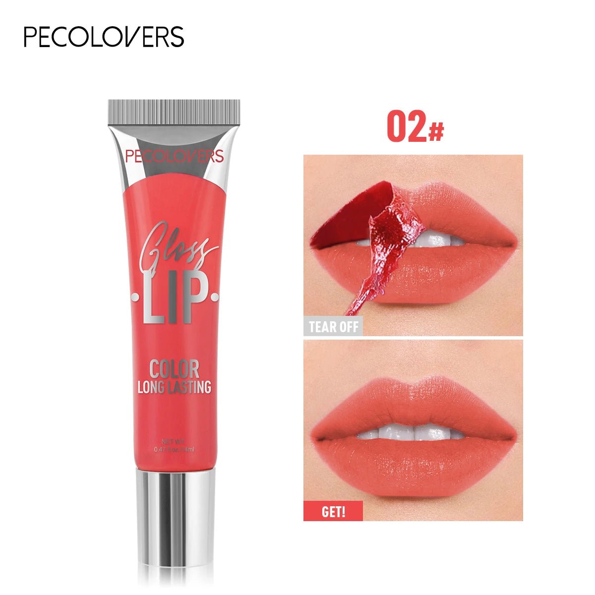 Peel - Off Lip Gloss — 6 Colors Waterproof Long - Lasting Moisturizing Non - Stick Liquid Lip Gloss - Mzunye