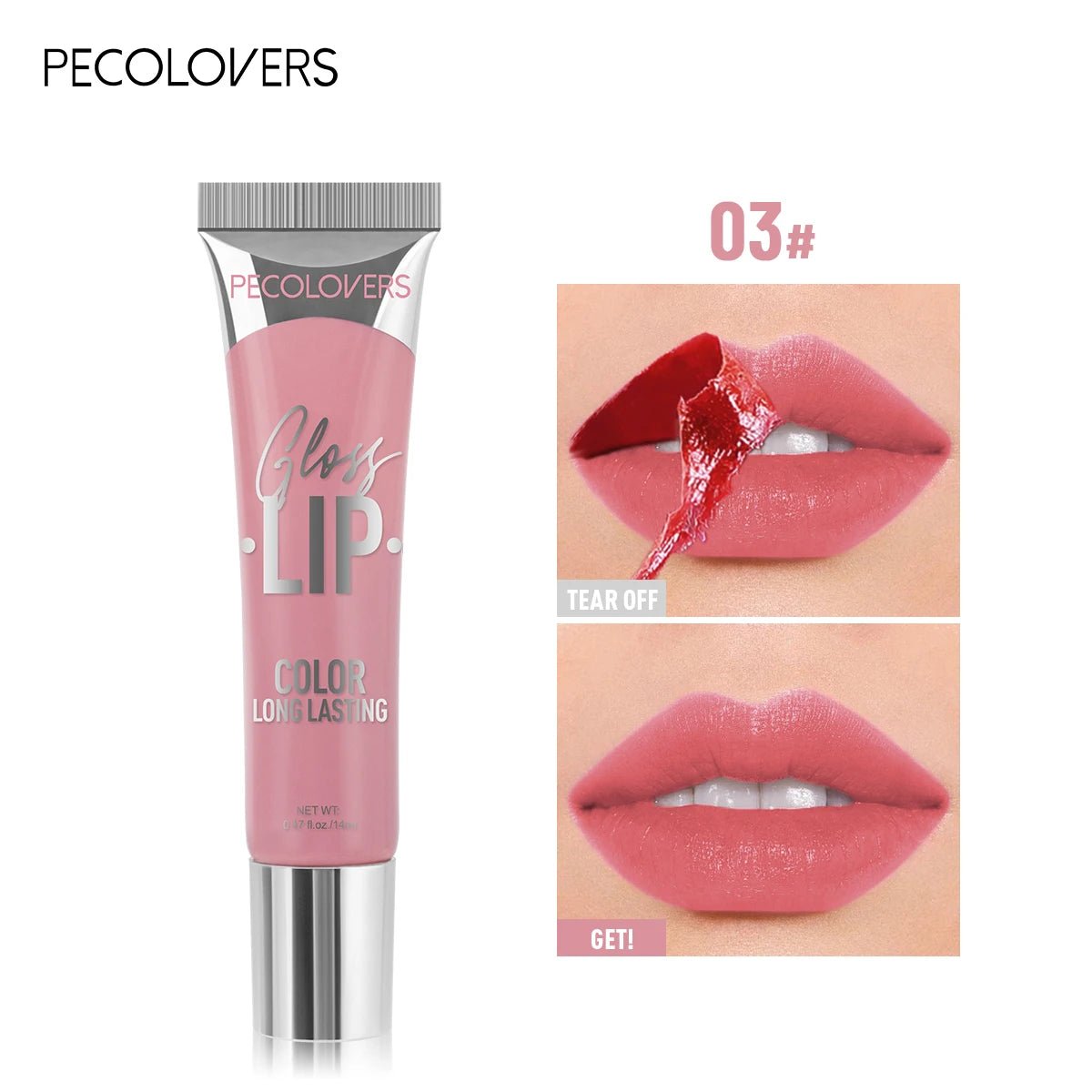 Peel - Off Lip Gloss — 6 Colors Waterproof Long - Lasting Moisturizing Non - Stick Liquid Lip Gloss - Mzunye