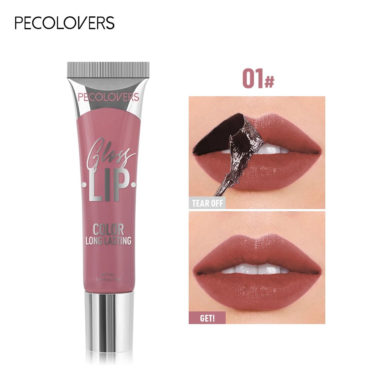 Peel - Off Lip Gloss — 6 Colors Waterproof Long - Lasting Moisturizing Non - Stick Liquid Lip Gloss - Mzunye