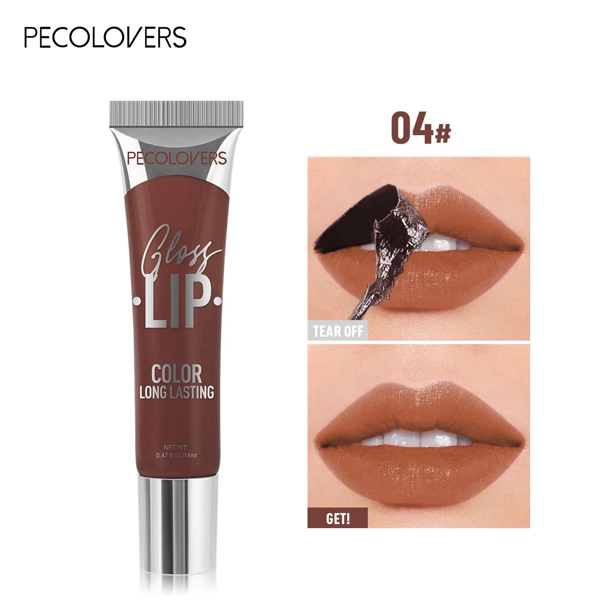 Peel - Off Lip Gloss — 6 Colors Waterproof Long - Lasting Moisturizing Non - Stick Liquid Lip Gloss - Mzunye