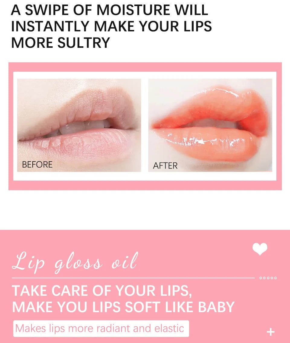 Plumping Lip Oil Balm — Moisturizing Exfoliating Gloss in 10 Shades - Mzunye