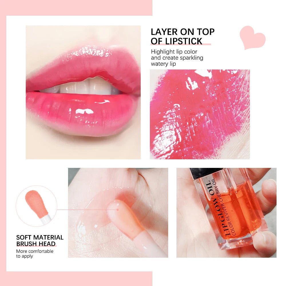 Plumping Lip Oil Balm — Moisturizing Exfoliating Gloss in 10 Shades - Mzunye