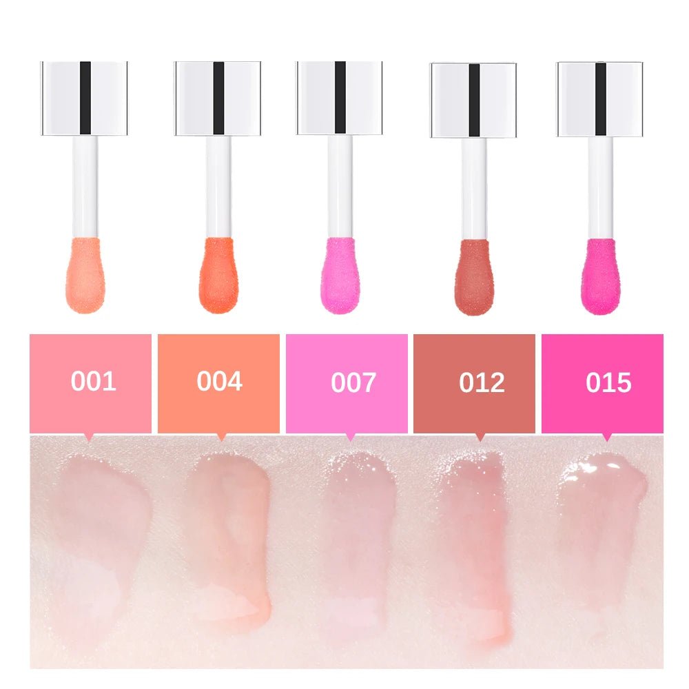 Plumping Lip Oil Balm — Moisturizing Exfoliating Gloss in 10 Shades - Mzunye