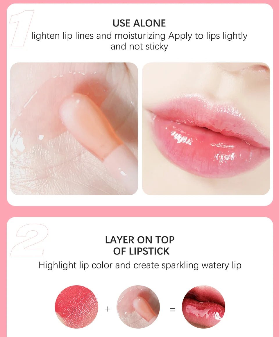 Plumping Lip Oil Balm — Moisturizing Exfoliating Gloss in 10 Shades - Mzunye
