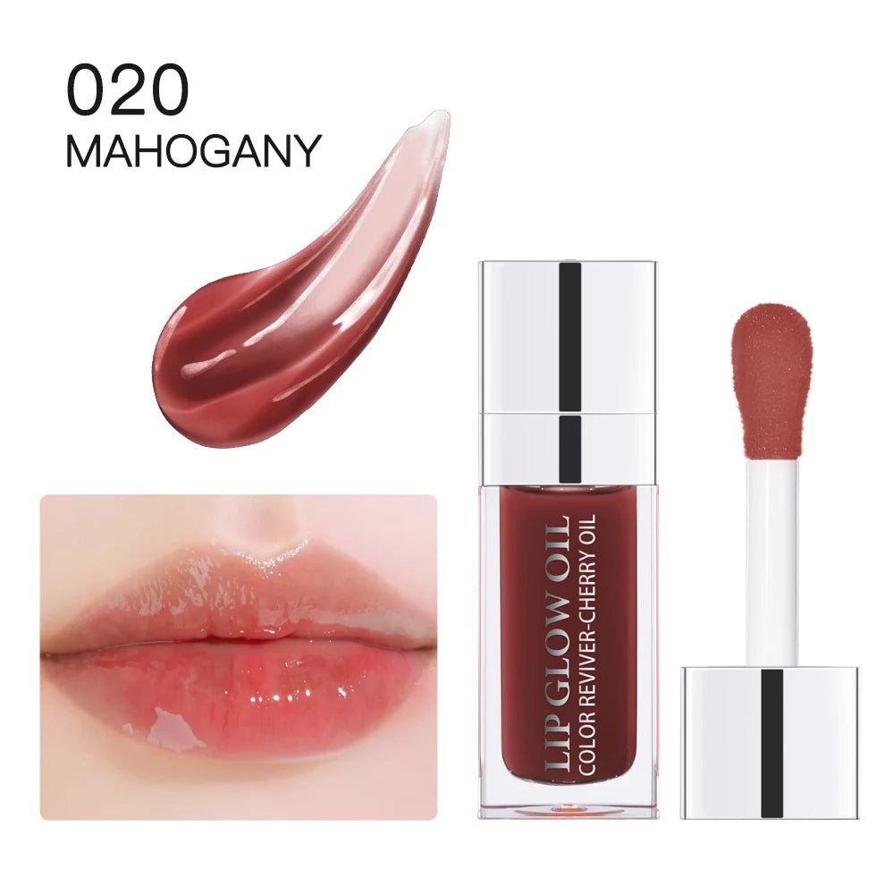 Plumping Lip Oil Balm — Moisturizing Exfoliating Gloss in 10 Shades - Mzunye