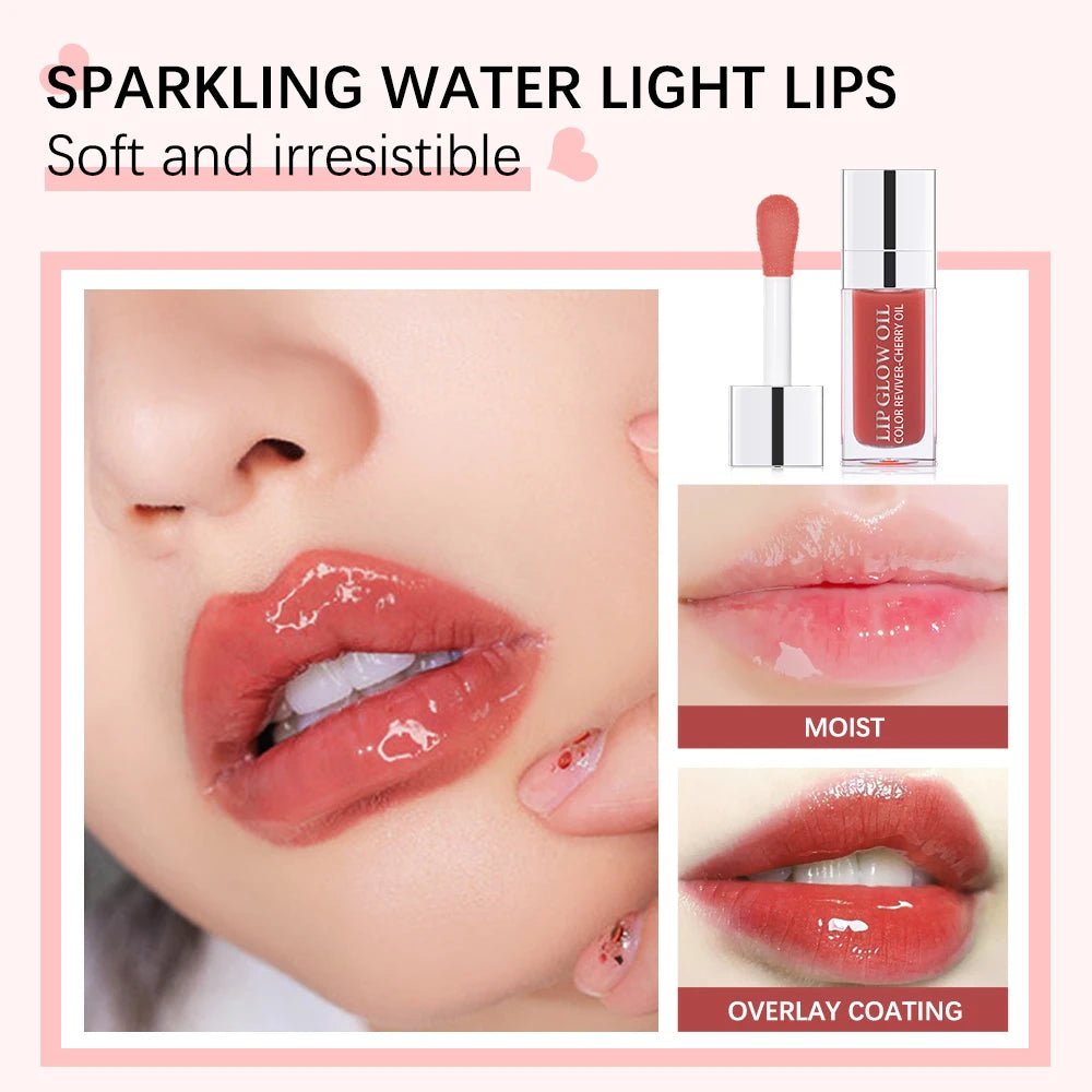 Plumping Lip Oil Balm — Moisturizing Exfoliating Gloss in 10 Shades - Mzunye