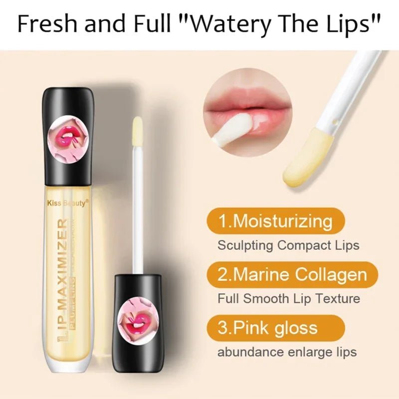 Plumping Lip Oil Serum — Brightening Hydrating Lip Line Reducer - Mzunye