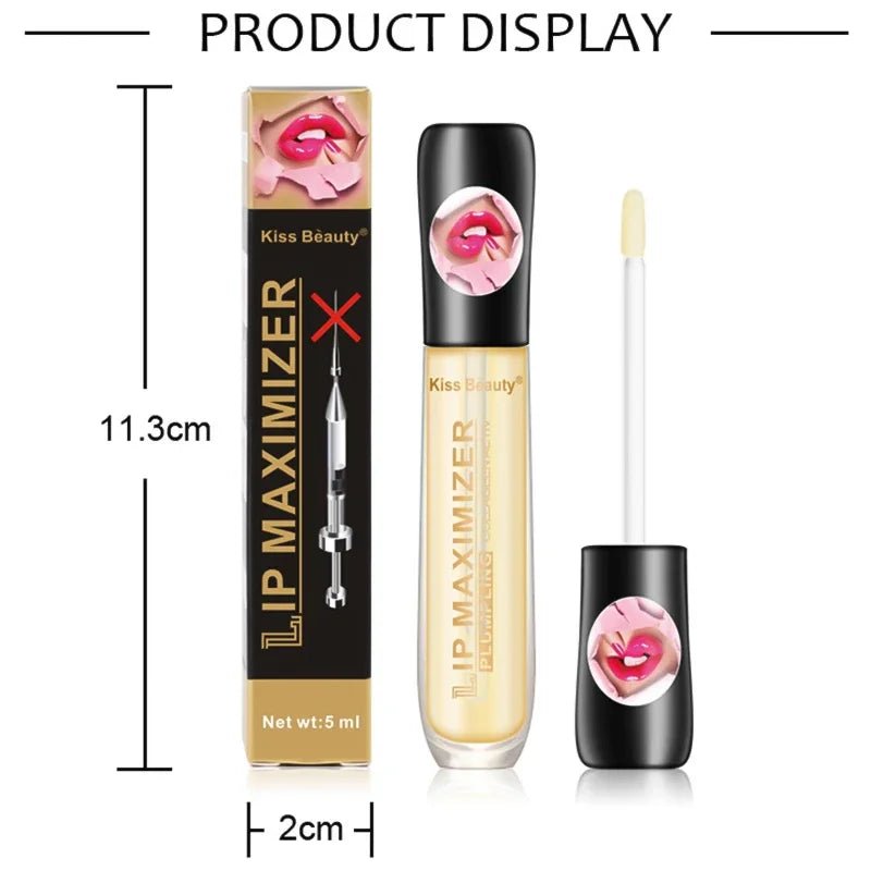 Plumping Lip Oil Serum — Brightening Hydrating Lip Line Reducer - Mzunye