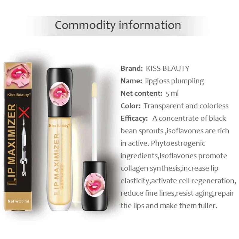 Plumping Lip Oil Serum — Brightening Hydrating Lip Line Reducer - Mzunye