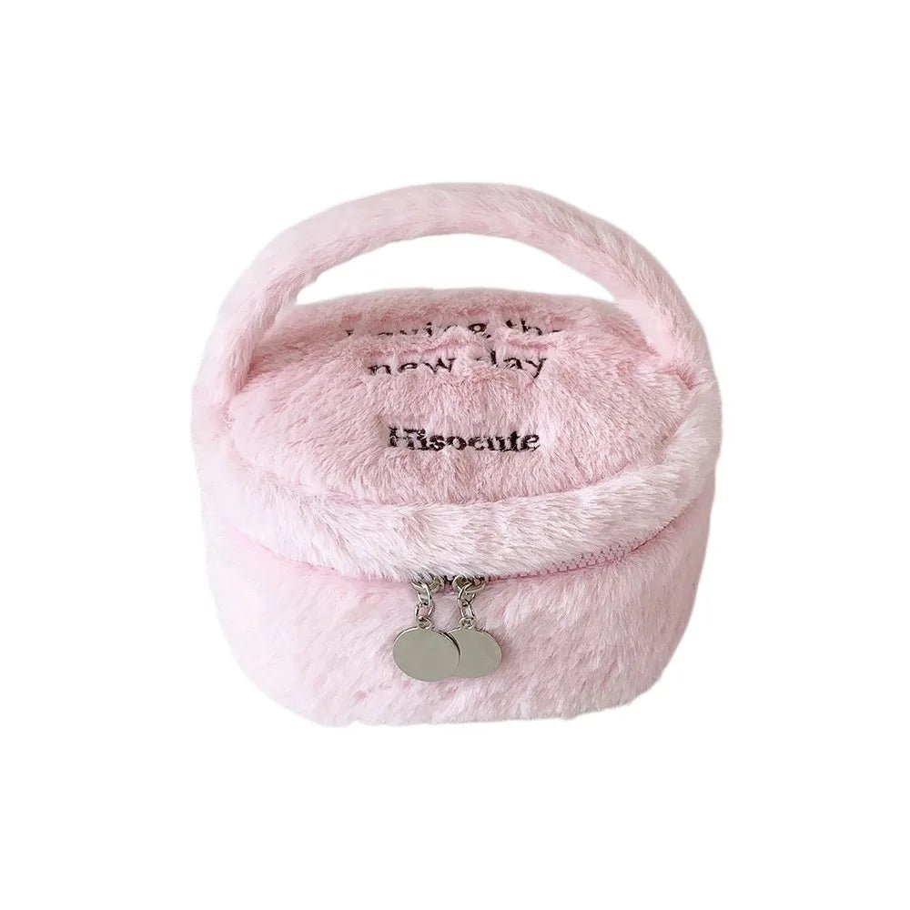 Plush Cosmetic Travel Organizer – Large Capacity Makeup Bag - Mzunye