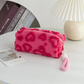 Plush Heart Makeup Bag – Cute Large Capacity Travel Cosmetic Organizer with Lanyard - Mzunye