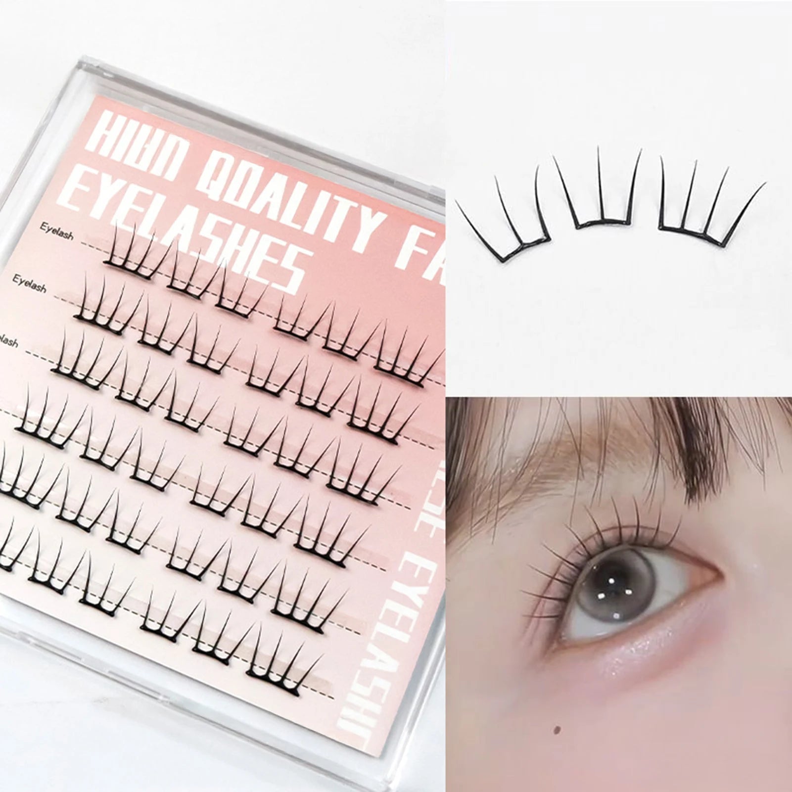 Press - On Lash Clusters — No Glue, Natural Volume, 7–13mm Mixed Length - Mzunye