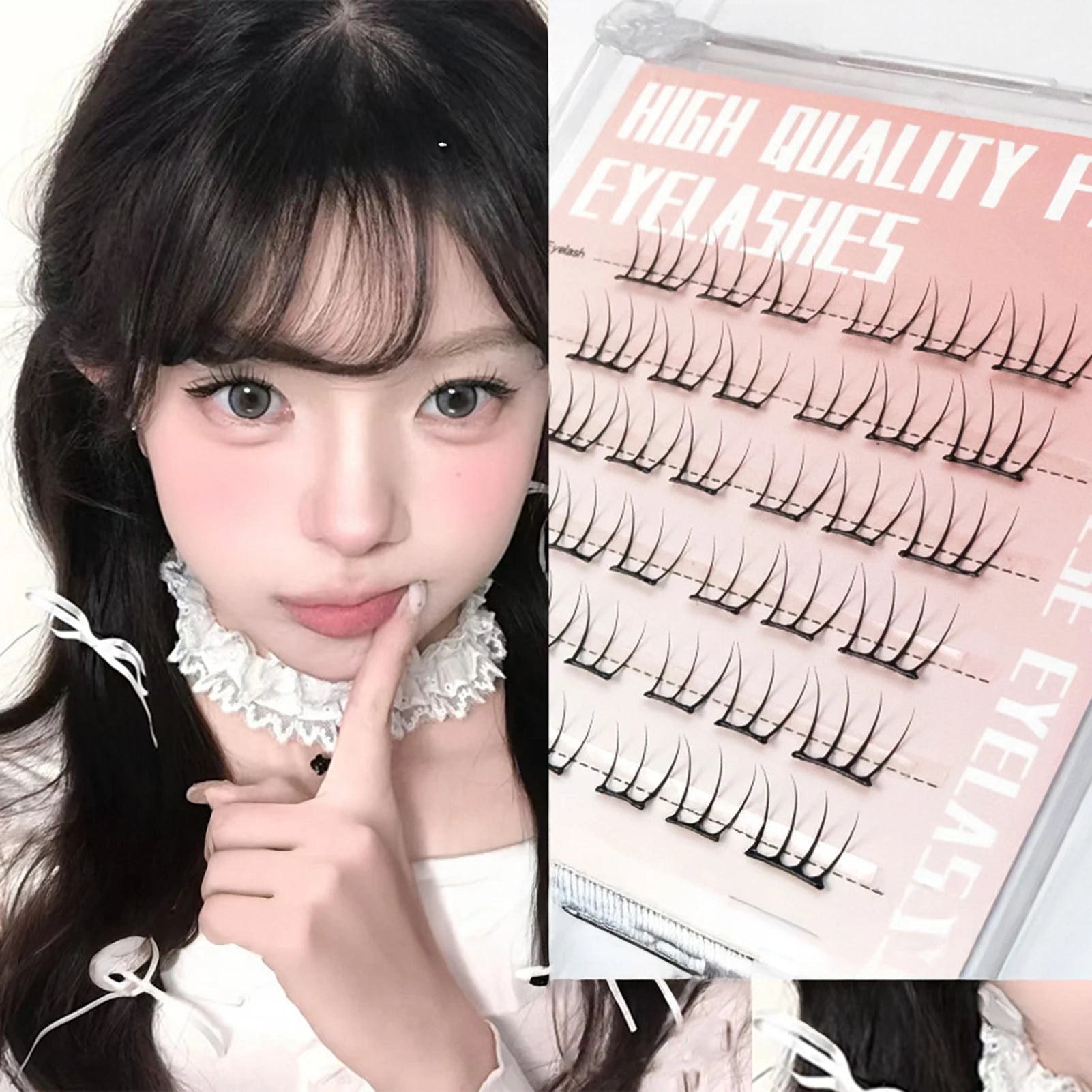 Press - On Lash Clusters — No Glue, Natural Volume, 7–13mm Mixed Length - Mzunye