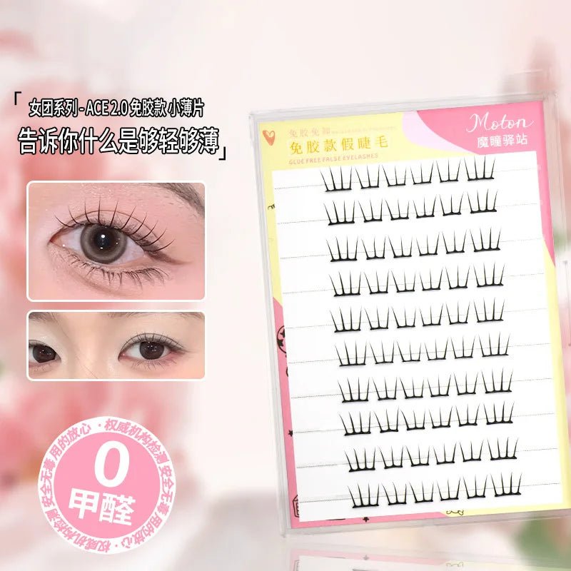 Press - On Lash Clusters — No Glue, Natural Volume, 7–13mm Mixed Length - Mzunye
