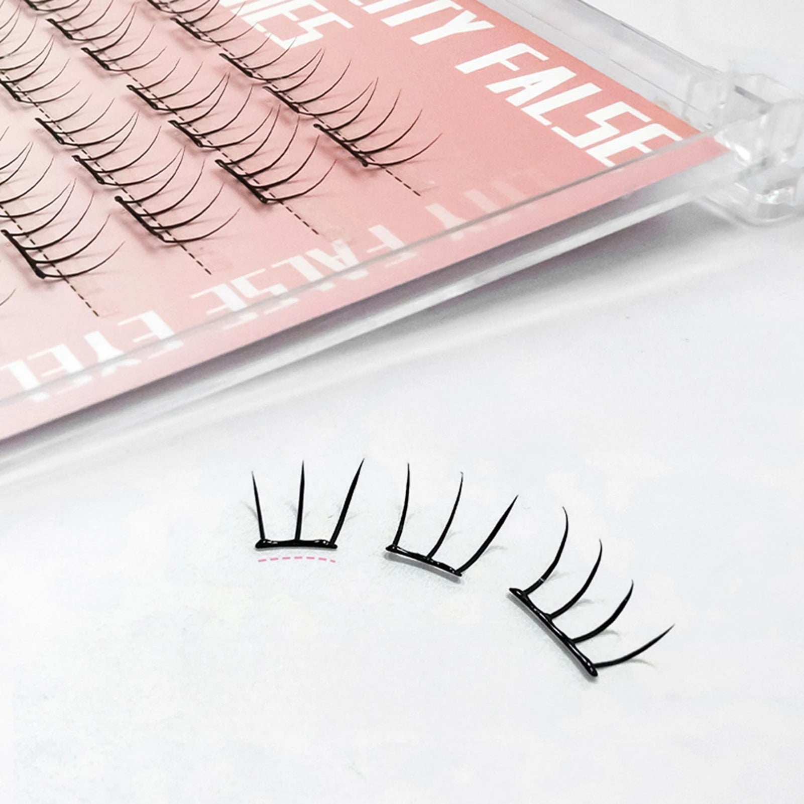 Press - On Lash Clusters — No Glue, Natural Volume, 7–13mm Mixed Length - Mzunye