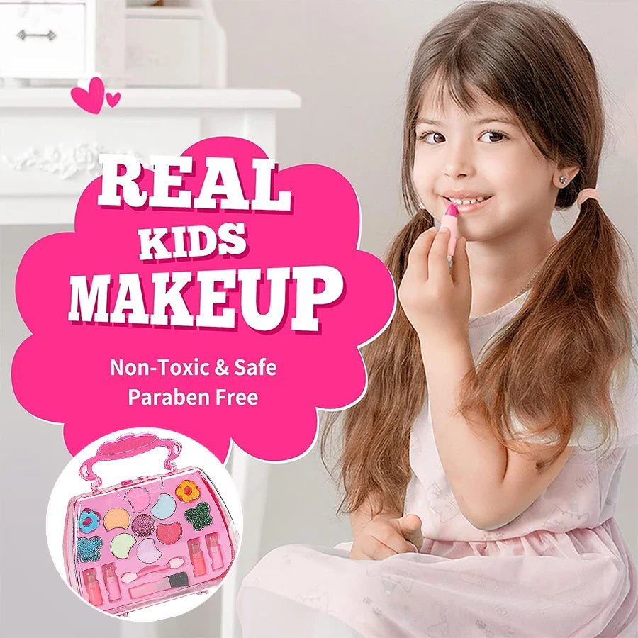 Princess Makeup Play Set — Girls Cosmetics Handbag Gift for Kids & Parties - Mzunye