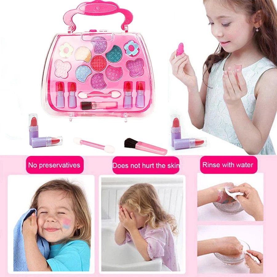 Princess Makeup Play Set — Girls Cosmetics Handbag Gift for Kids & Parties - Mzunye