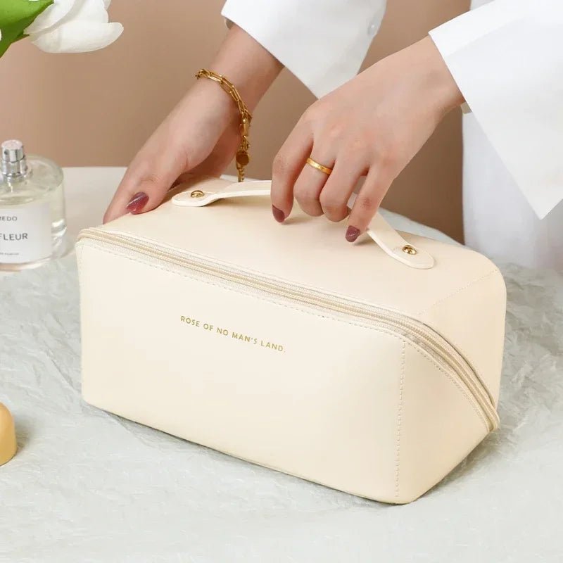 PU Leather Cosmetic Bag – Large Capacity Travel Makeup & Toiletry Organizer - Mzunye