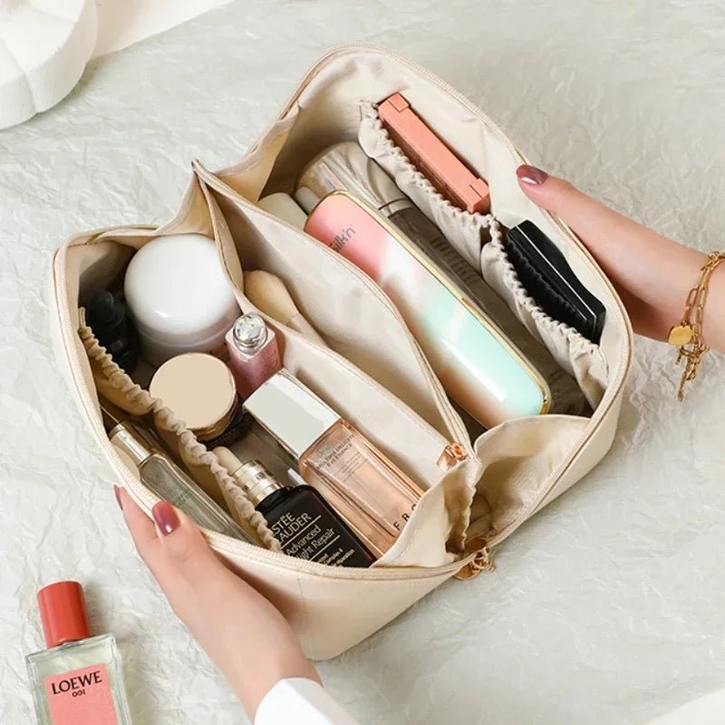 PU Leather Cosmetic Bag – Large Capacity Travel Makeup & Toiletry Organizer - Mzunye