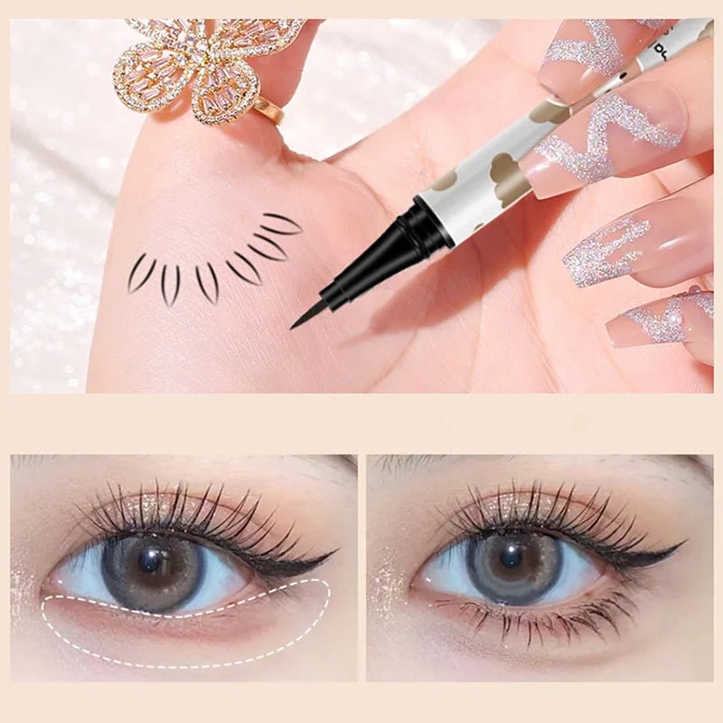 Pudaier Liquid Eyeliner Pen — Black, Brown & Lying Silkworm, Waterproof & Quick - Dry - Mzunye