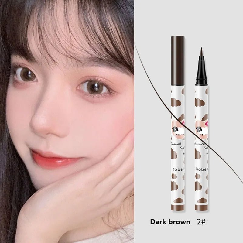 Pudaier Liquid Eyeliner Pen — Black, Brown & Lying Silkworm, Waterproof & Quick - Dry - Mzunye