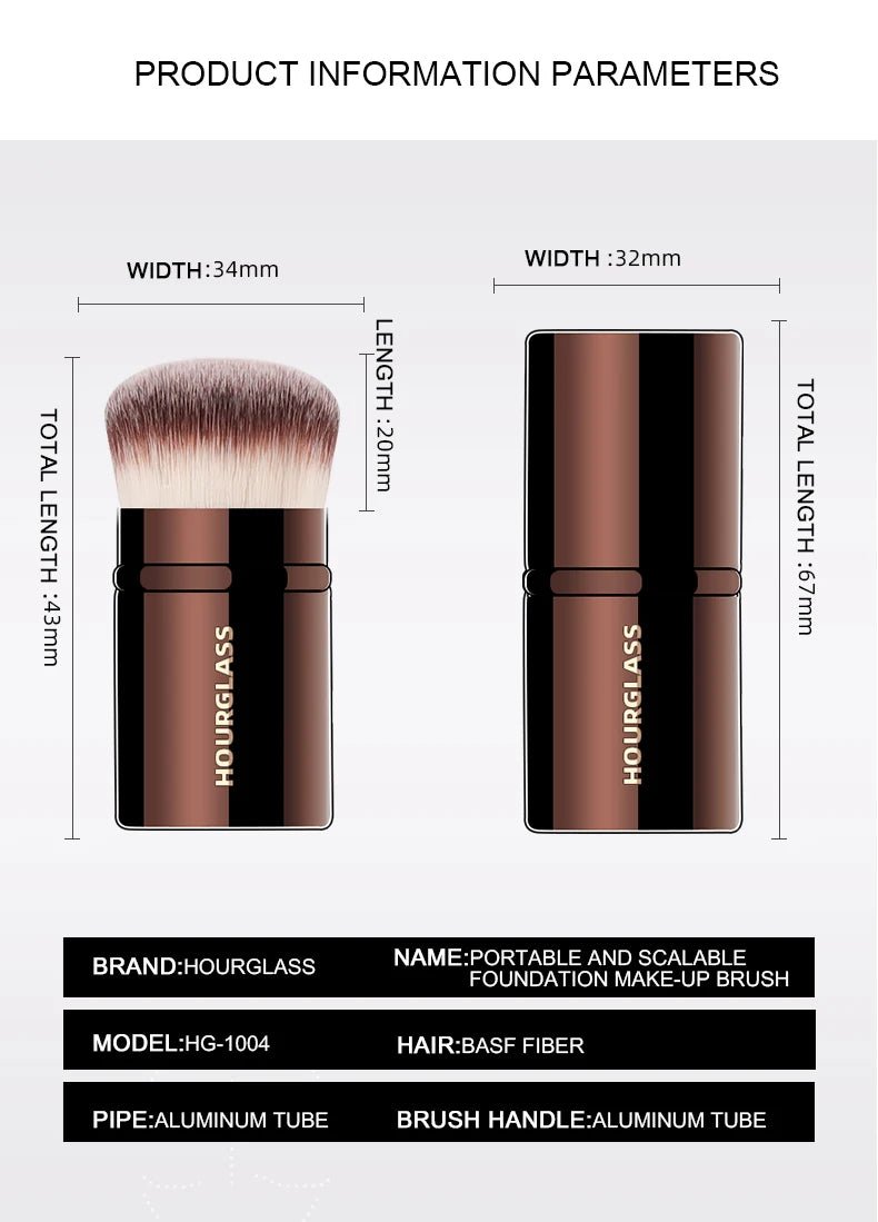 Retractable Blush Brush No.22 — Soft Fiber Face Brush - Mzunye