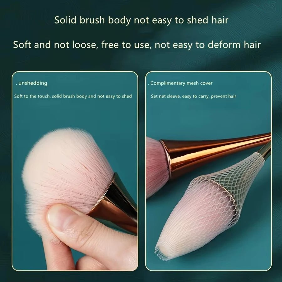 💖 Rose Gold Fan Makeup Brush - Mzunye
