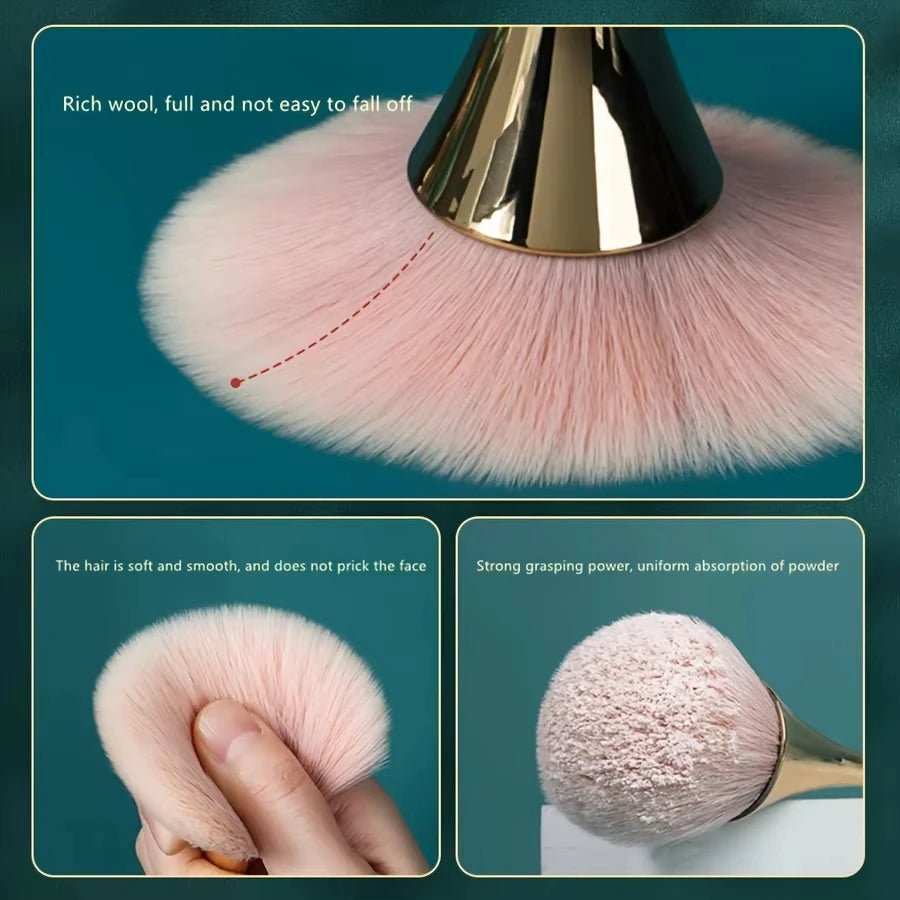💖 Rose Gold Fan Makeup Brush - Mzunye