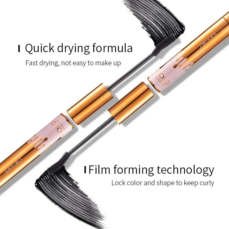 SAKSRAAR 3D Lengthening Mascara — Volumising, Curling & Long - Wearing in Luxe Gold Packaging - Mzunye