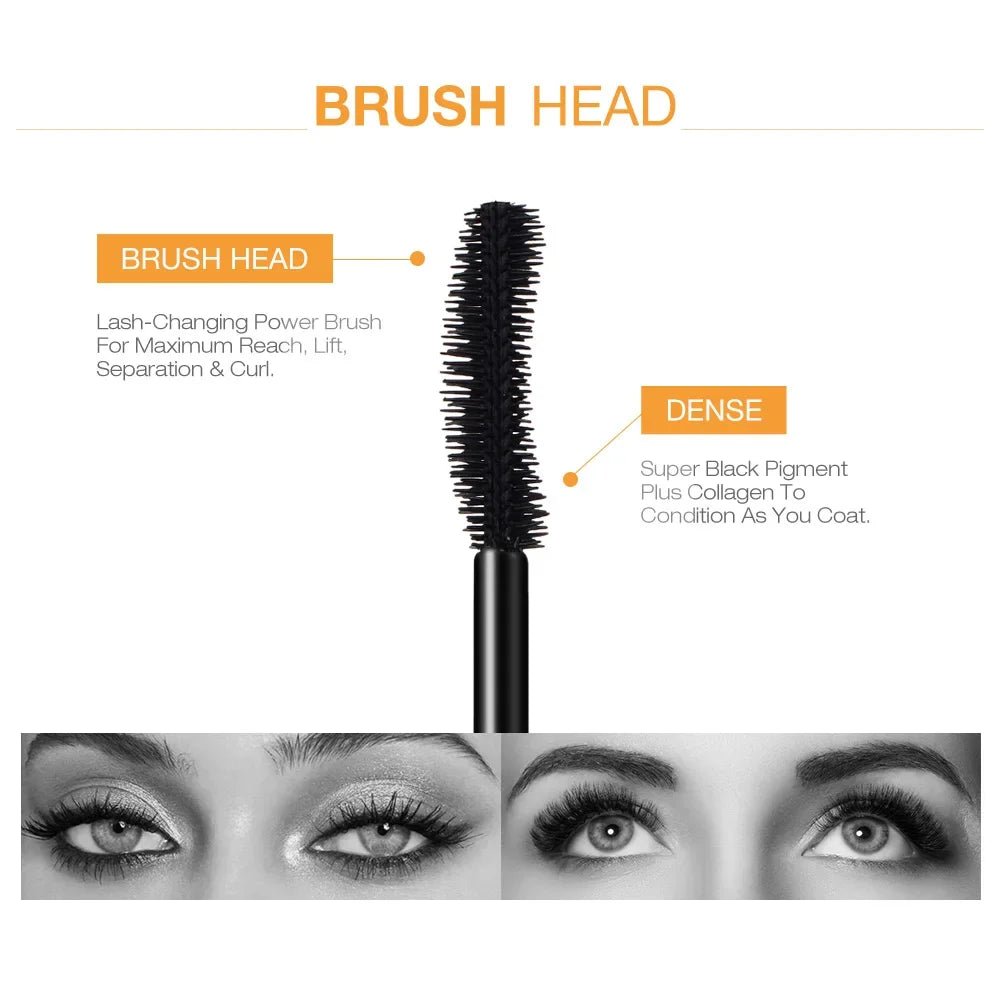 SAKSRAAR 3D Lengthening Mascara — Volumising, Curling & Long - Wearing in Luxe Gold Packaging - Mzunye