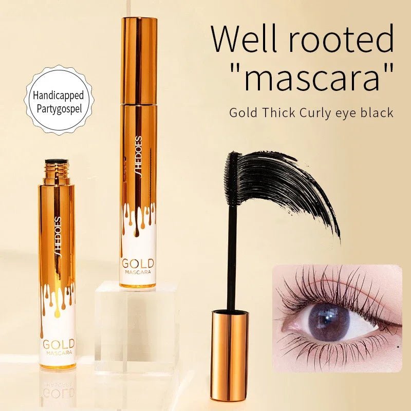 SAKSRAAR 3D Lengthening Mascara — Volumising, Curling & Long - Wearing in Luxe Gold Packaging - Mzunye