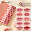 Shimmer Glass Lip Gloss Set — 10 Piece Pearlescent Non - Stick Collection - Mzunye