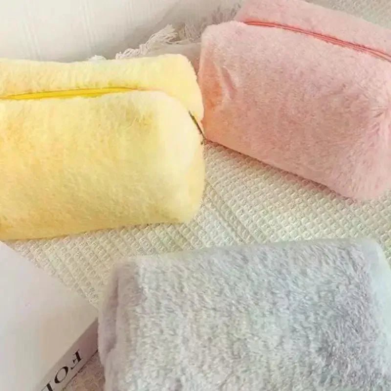 Soft Plush Cosmetic Bag – Portable Travel Makeup & Toiletry Organizer - Mzunye