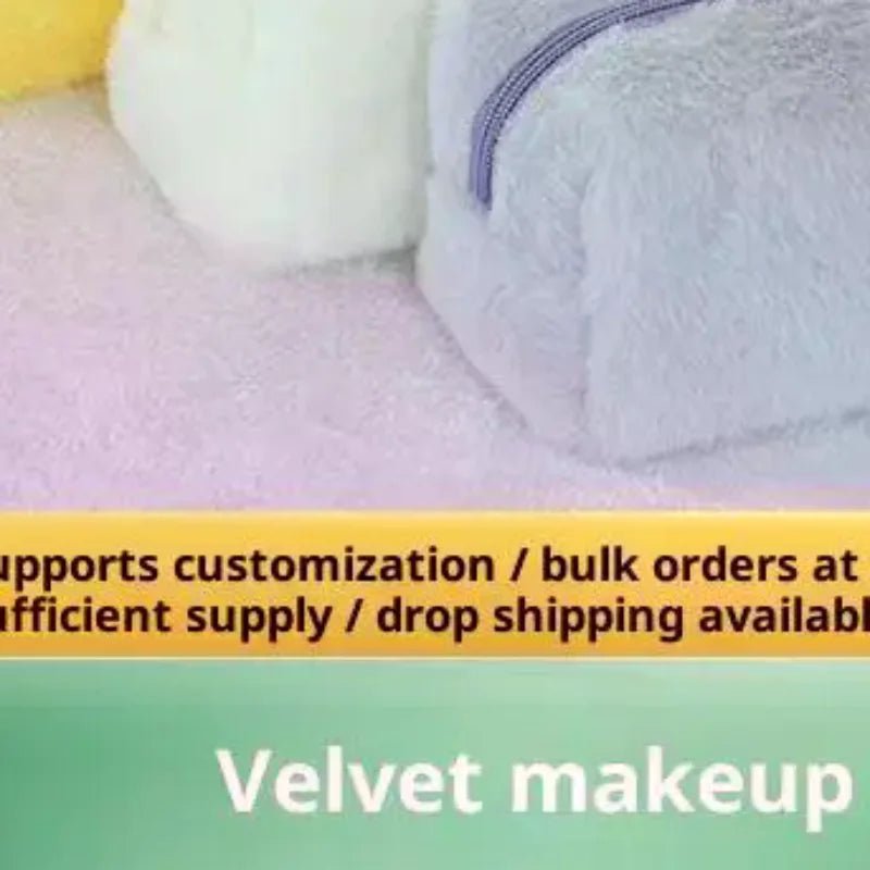 Soft Plush Cosmetic Bag – Portable Travel Makeup & Toiletry Organizer - Mzunye