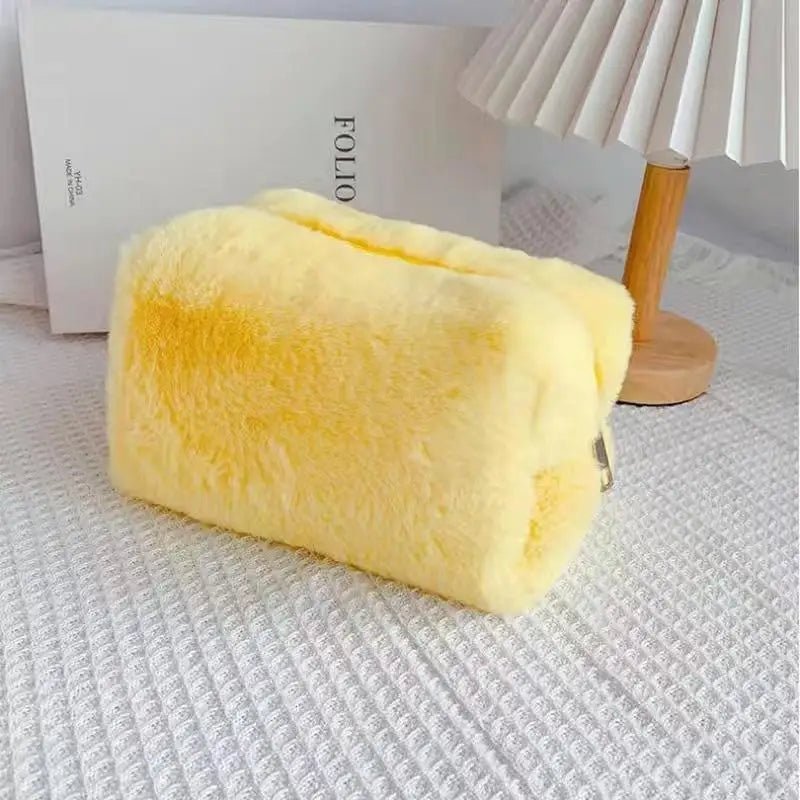 Soft Plush Cosmetic Bag – Portable Travel Makeup & Toiletry Organizer - Mzunye