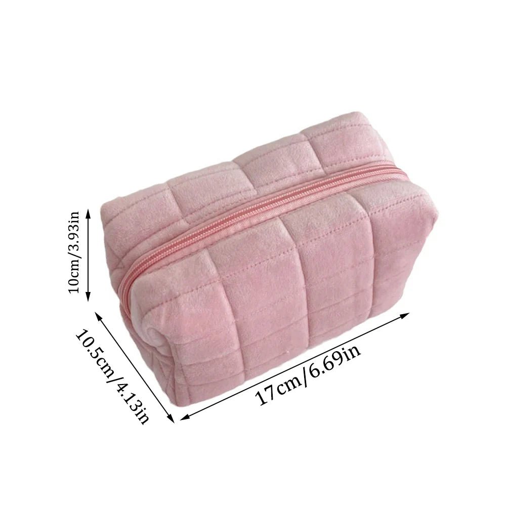 Soft Plush Cosmetic Bag – Portable Travel Makeup & Toiletry Organizer - Mzunye