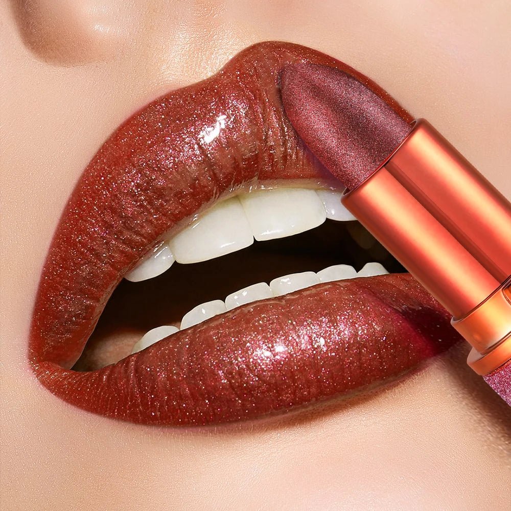 Starry Sky Velvet Lipstick — Glossy Rose Smoke Finish Waterproof Long - Lasting Lip Color - Mzunye