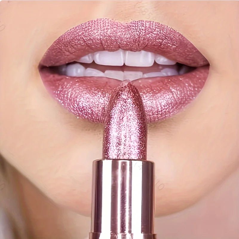 Starry Sky Velvet Lipstick — Glossy Rose Smoke Finish Waterproof Long - Lasting Lip Color - Mzunye